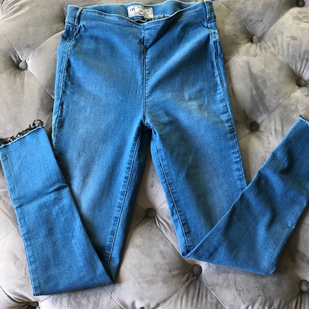 Free people high waisted jean leggings